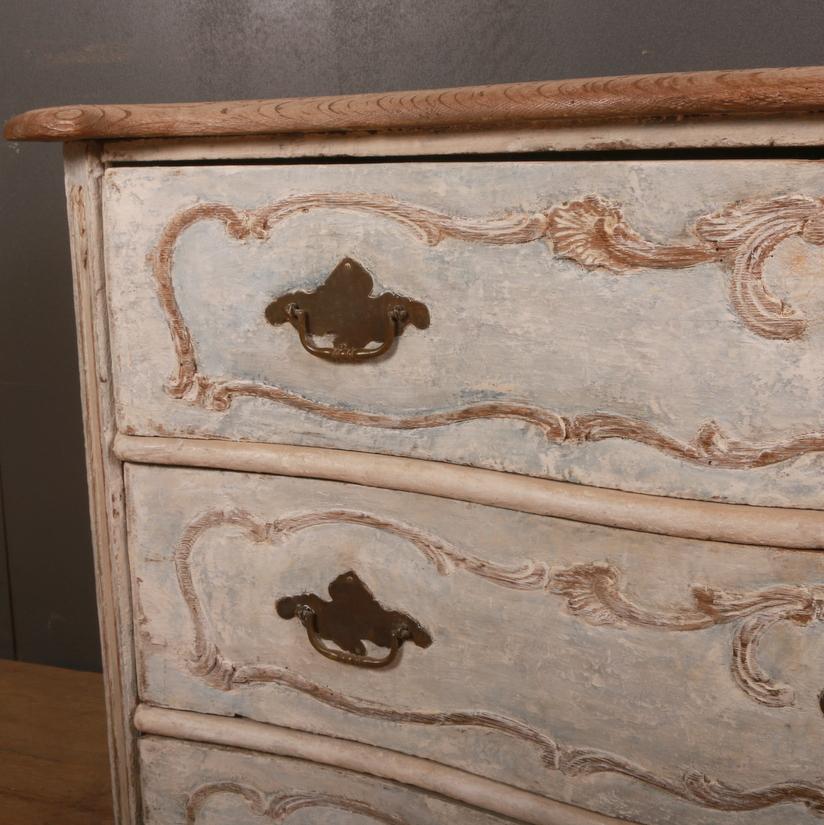 18th Century and Earlier Danish Serpentine Commode