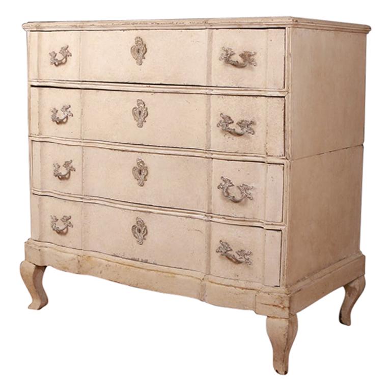 Danish Serpentine Front Commode For Sale