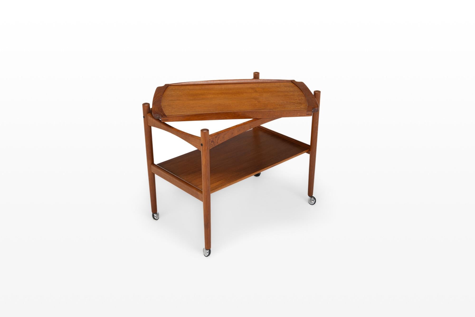 Mid-20th Century Danish Serving Trolley by Poul Hundevad for Hundevad & Co, Denmark