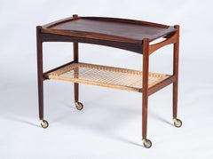 Dänischer Servierwagen aus Palisanderholz von Poul Hundevad, 1960er Jahre