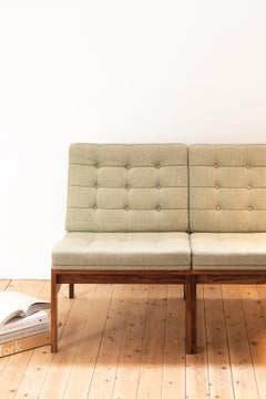 Danish Set of 2 Moduline Lounge Chairs by Ole Gjerløv-Knudsen & Torben Lind