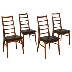 Danish Set of 4 Lys Dinning Room Chairs by Niels Koefoed 1960s