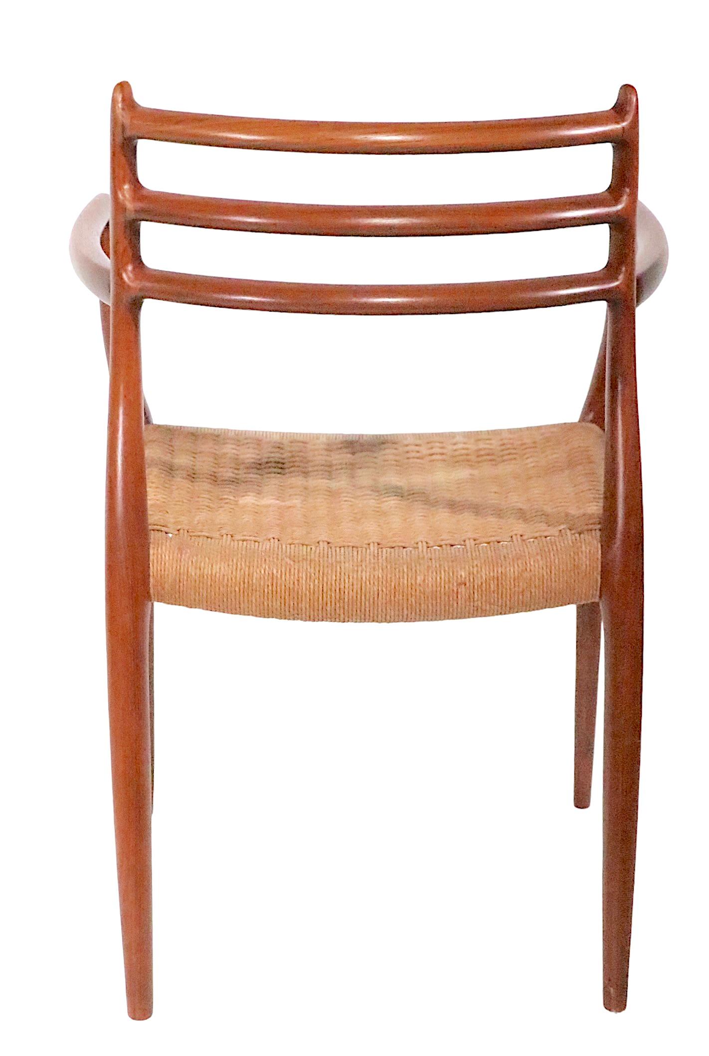 Danish Set of Eight Teak Dining Chairs by Neils Moller / J.L.Moller, circa 1960s For Sale 5