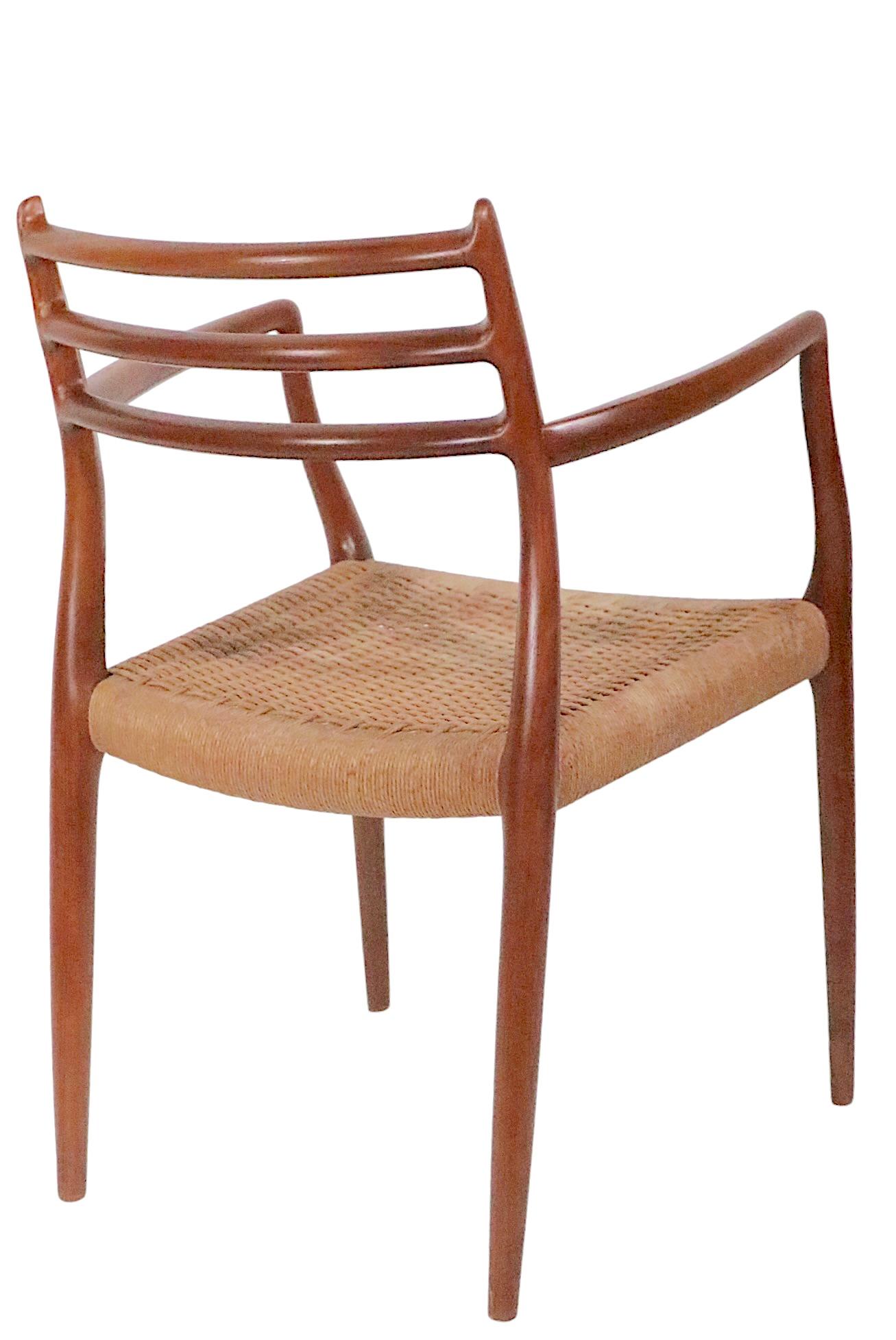 Danish Set of Eight Teak Dining Chairs by Neils Moller / J.L.Moller, circa 1960s For Sale 6