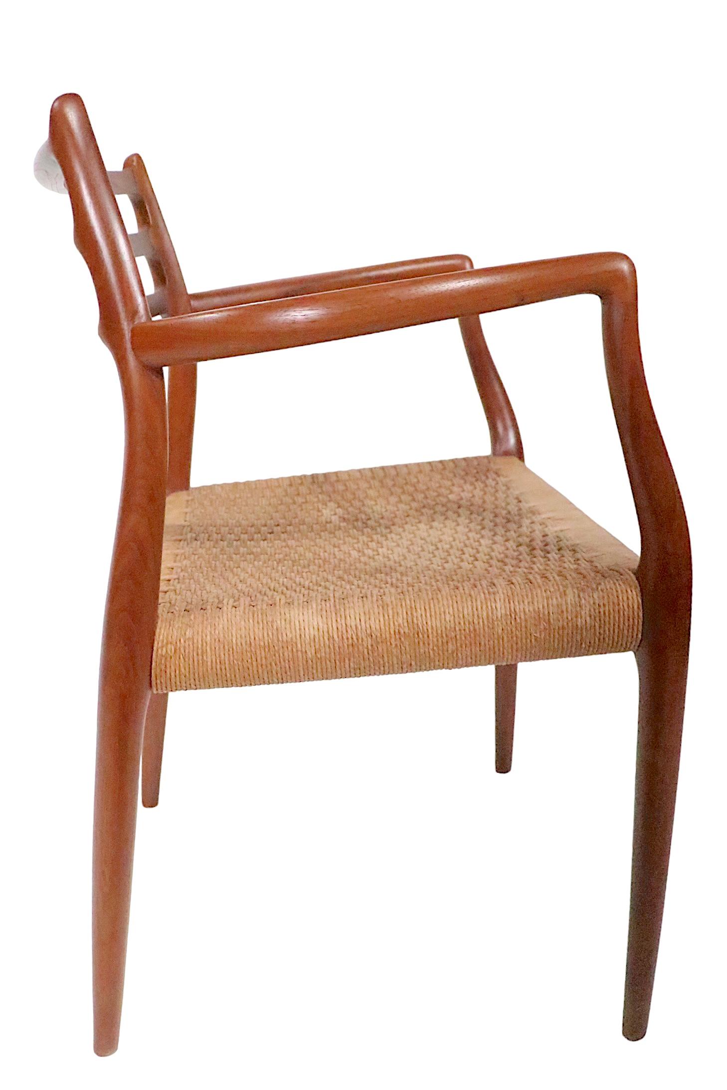 Danish Set of Eight Teak Dining Chairs by Neils Moller / J.L.Moller, circa 1960s For Sale 7