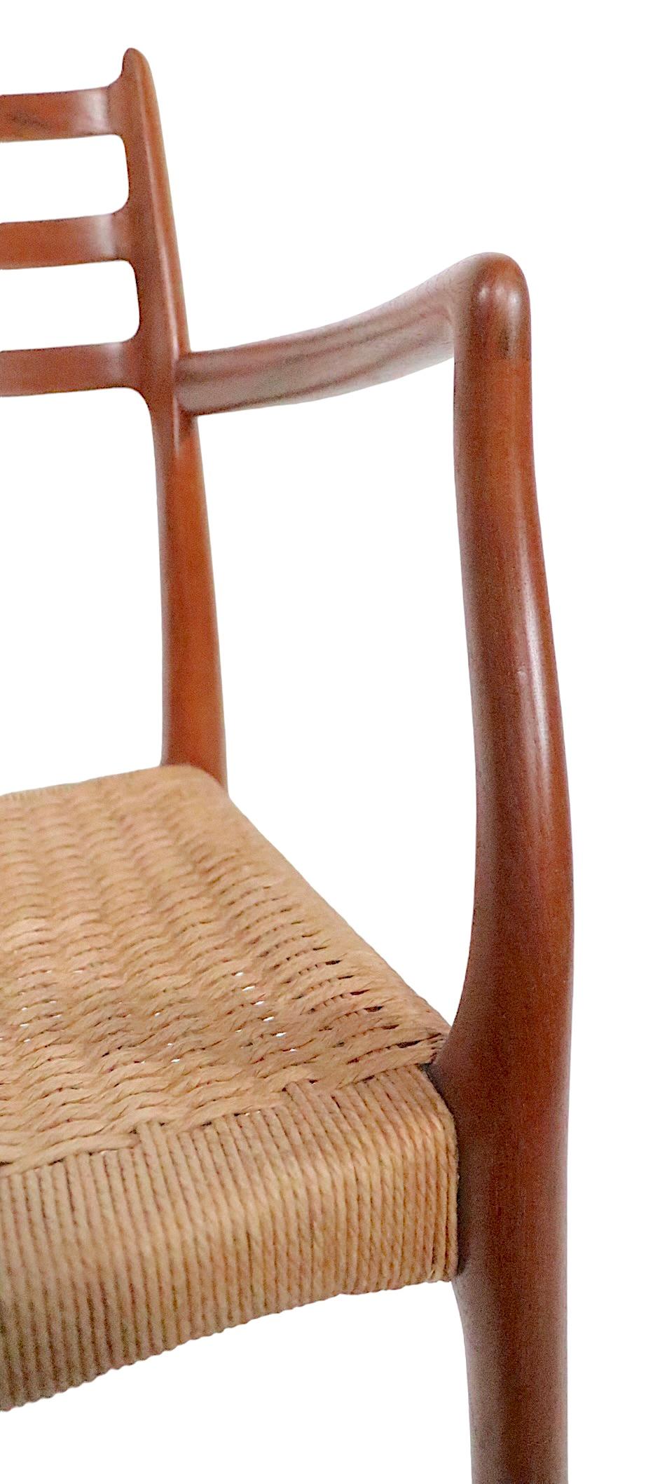 Danish Set of Eight Teak Dining Chairs by Neils Moller / J.L.Moller, circa 1960s For Sale 9