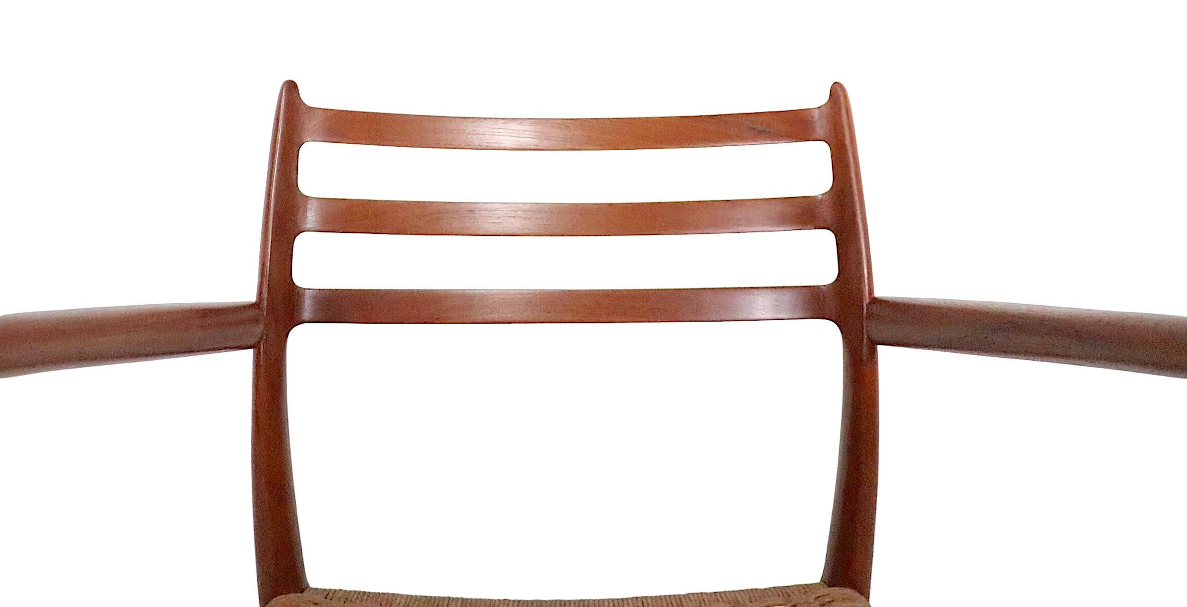 Danish Set of Eight Teak Dining Chairs by Neils Moller / J.L.Moller, circa 1960s For Sale 10