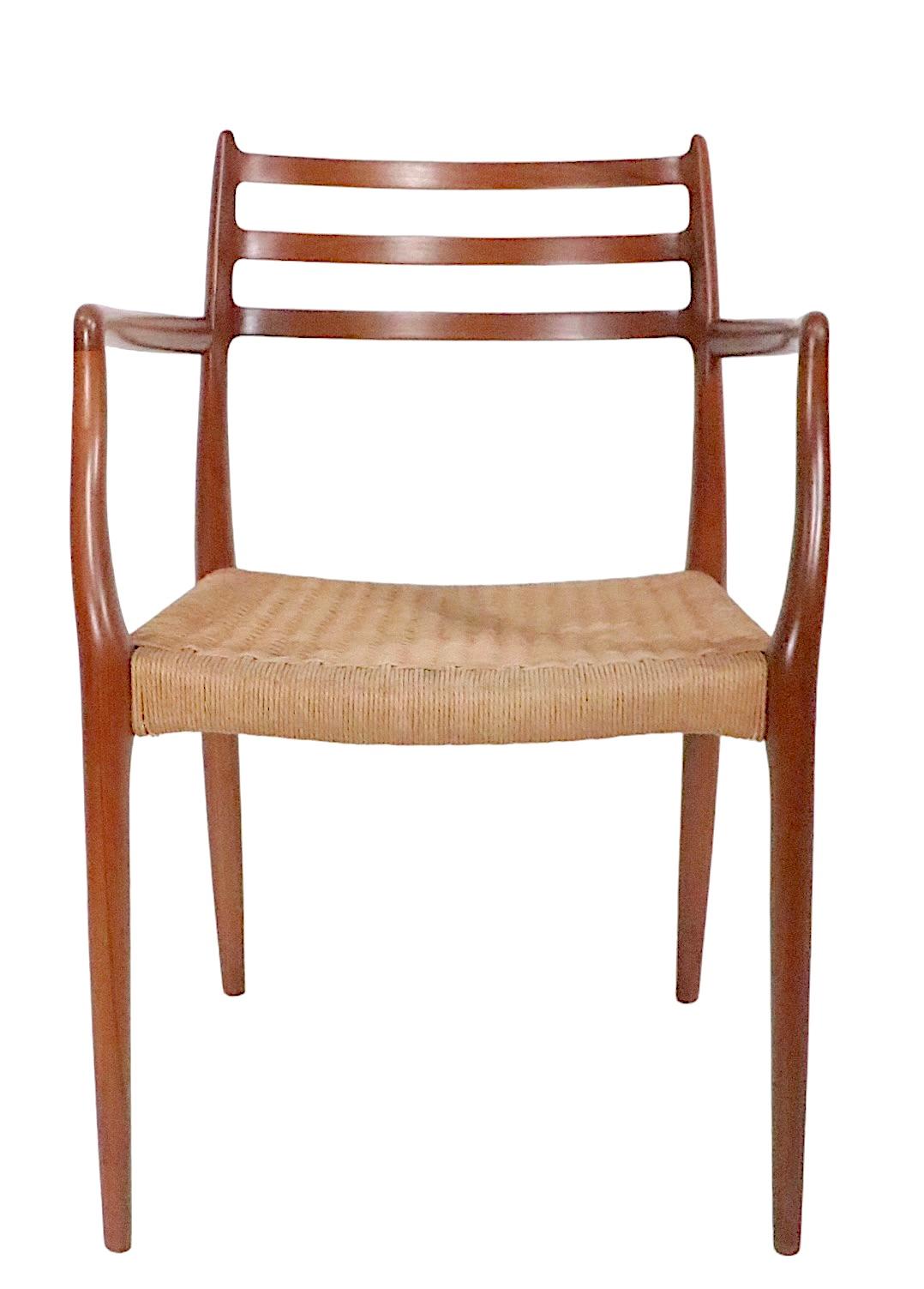 Danish Set of Eight Teak Dining Chairs by Neils Moller / J.L.Moller, circa 1960s For Sale 14