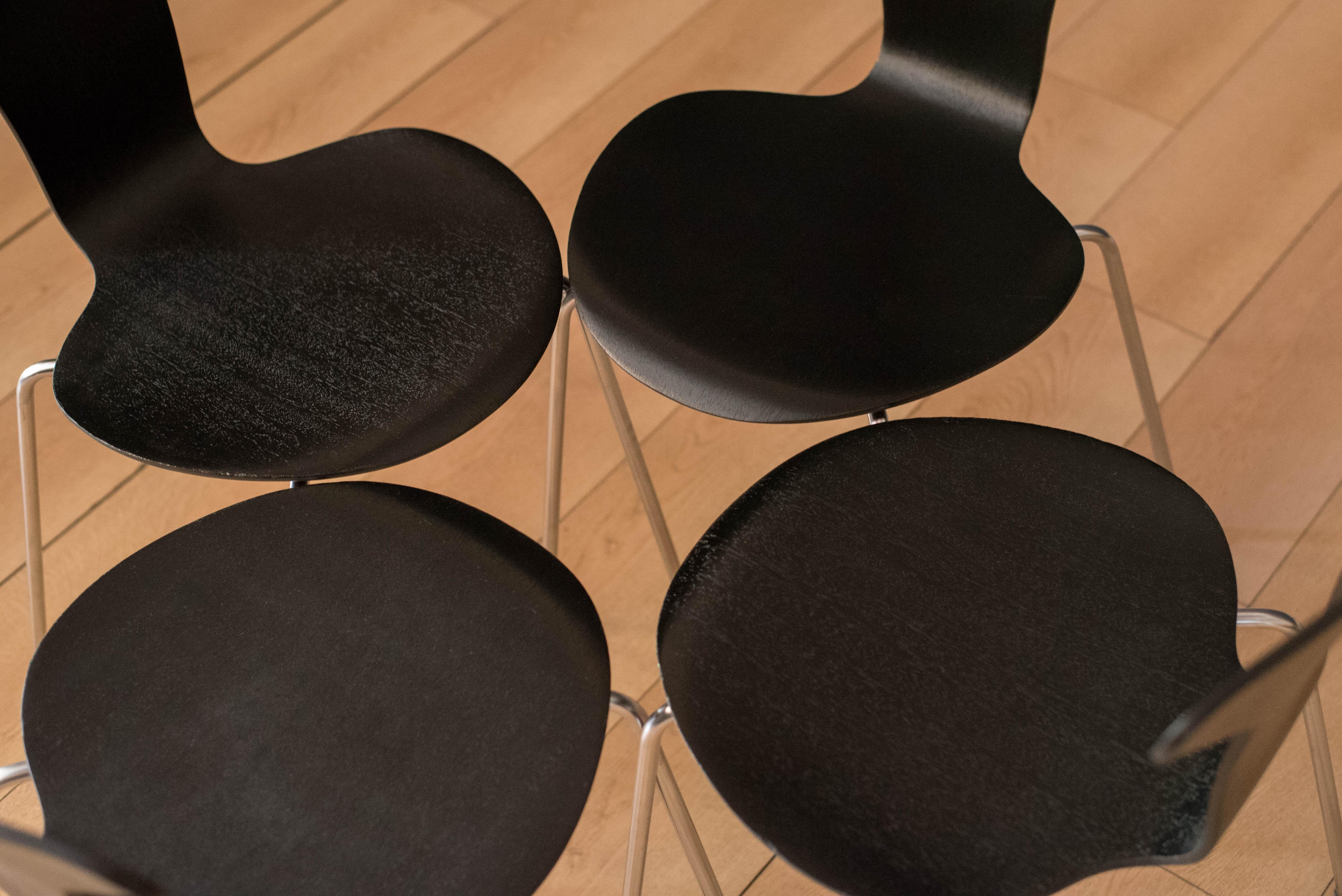 Danish Mosquito Munkegård Dining Chairs by Arne Jacobsen 2