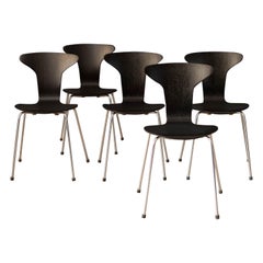 Danish Mosquito Munkegård Dining Chairs by Arne Jacobsen
