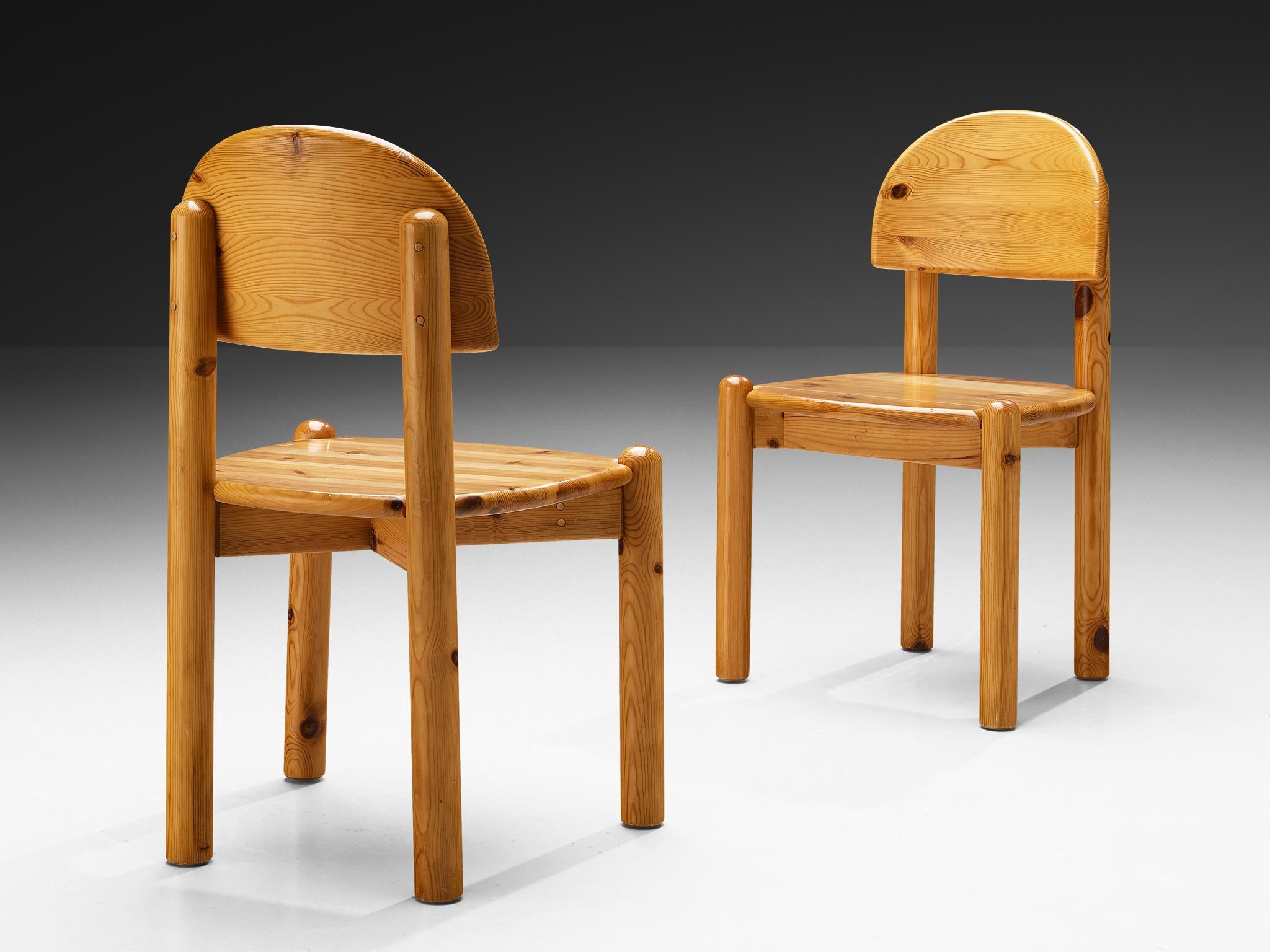 Danish Set of Six Chairs in Solid Pine In Good Condition For Sale In Waalwijk, NL
