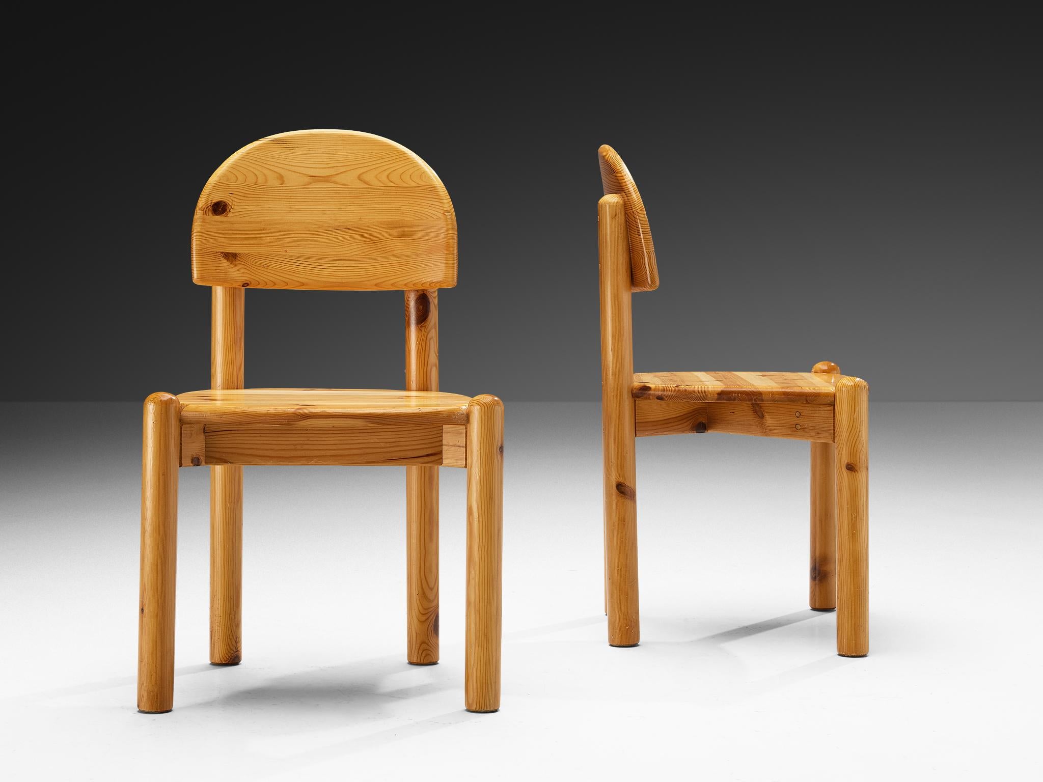 Danish Set of Six Chairs in Solid Pine For Sale 2