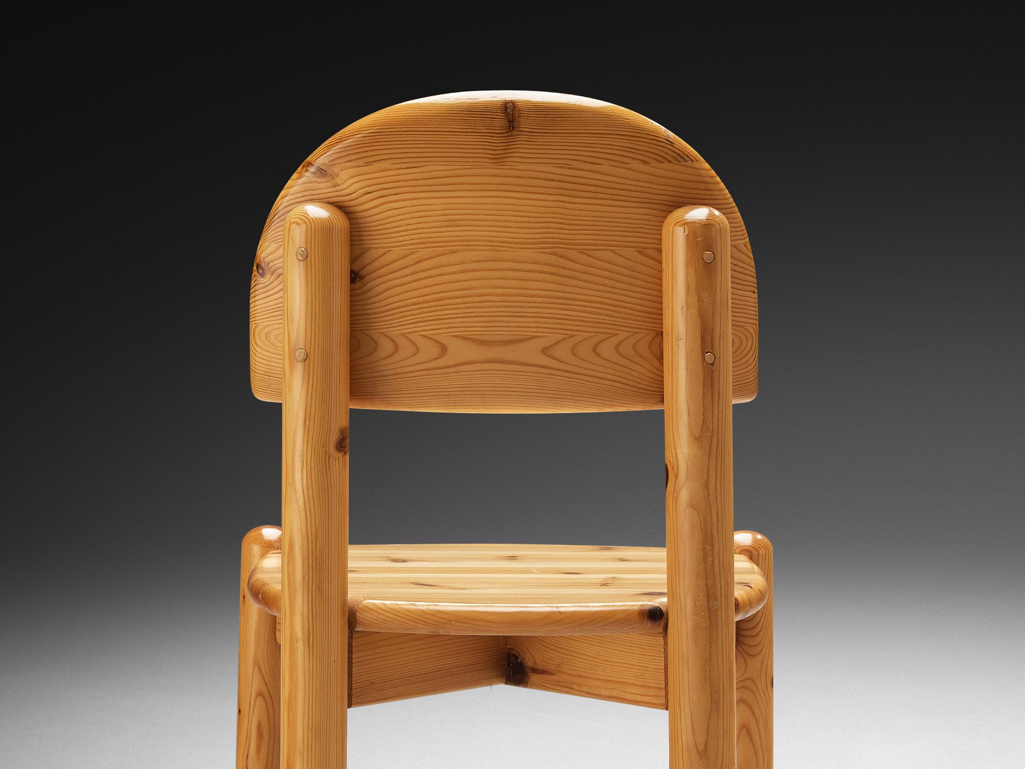Danish Set of Six Chairs in Solid Pine For Sale 3