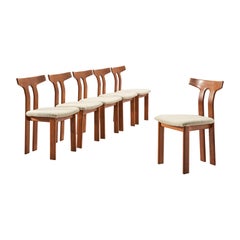 Danish Set of Six Dining Chairs with T-Shaped Backrests