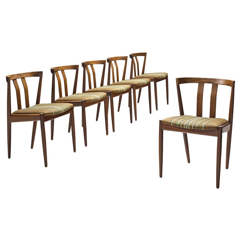 Danish Set of Six Teak Dining Chairs For Sale