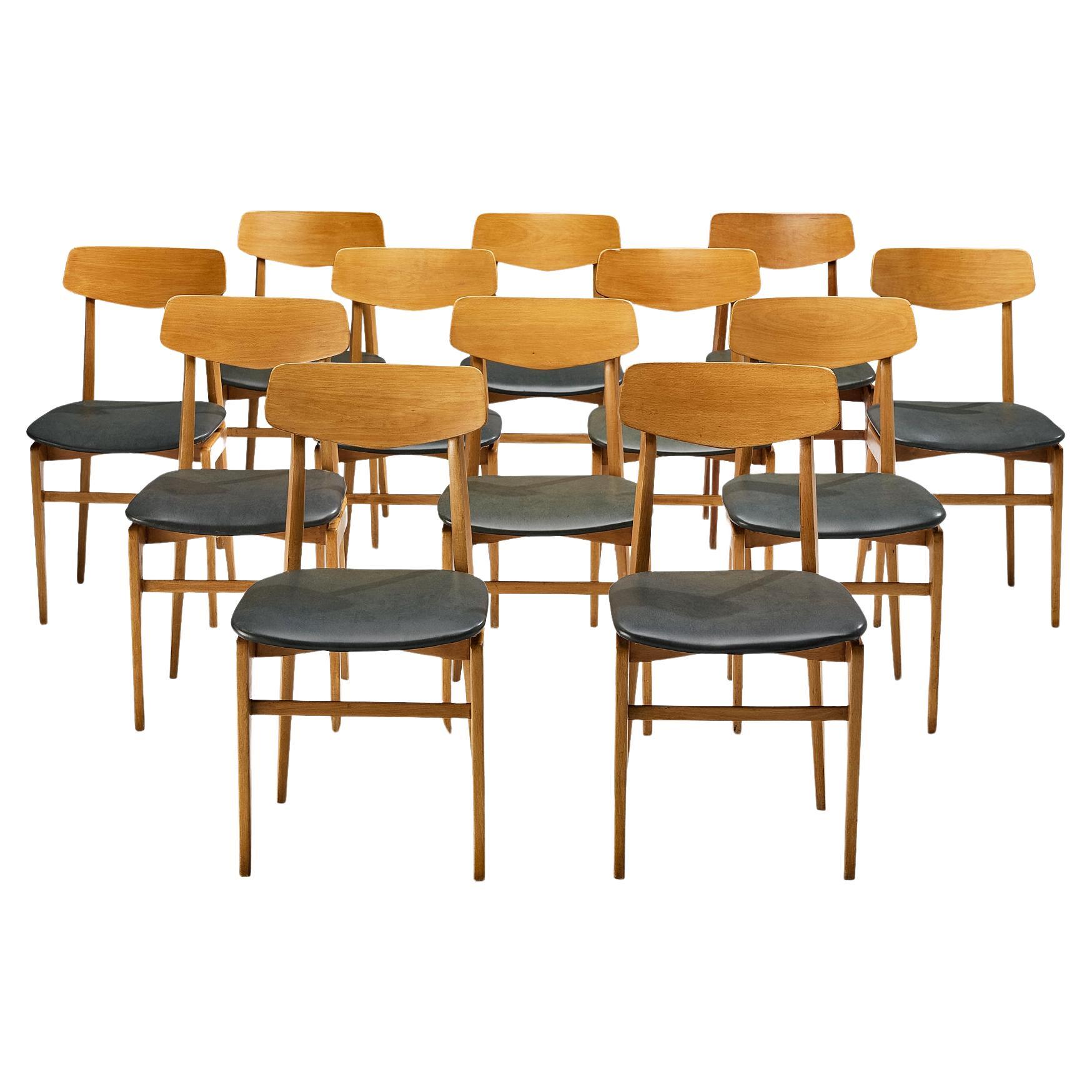 Danish Set of Twelve Danish Sculptural Chairs 