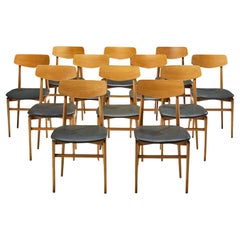 Set di dodici sedie scultoree danesi 