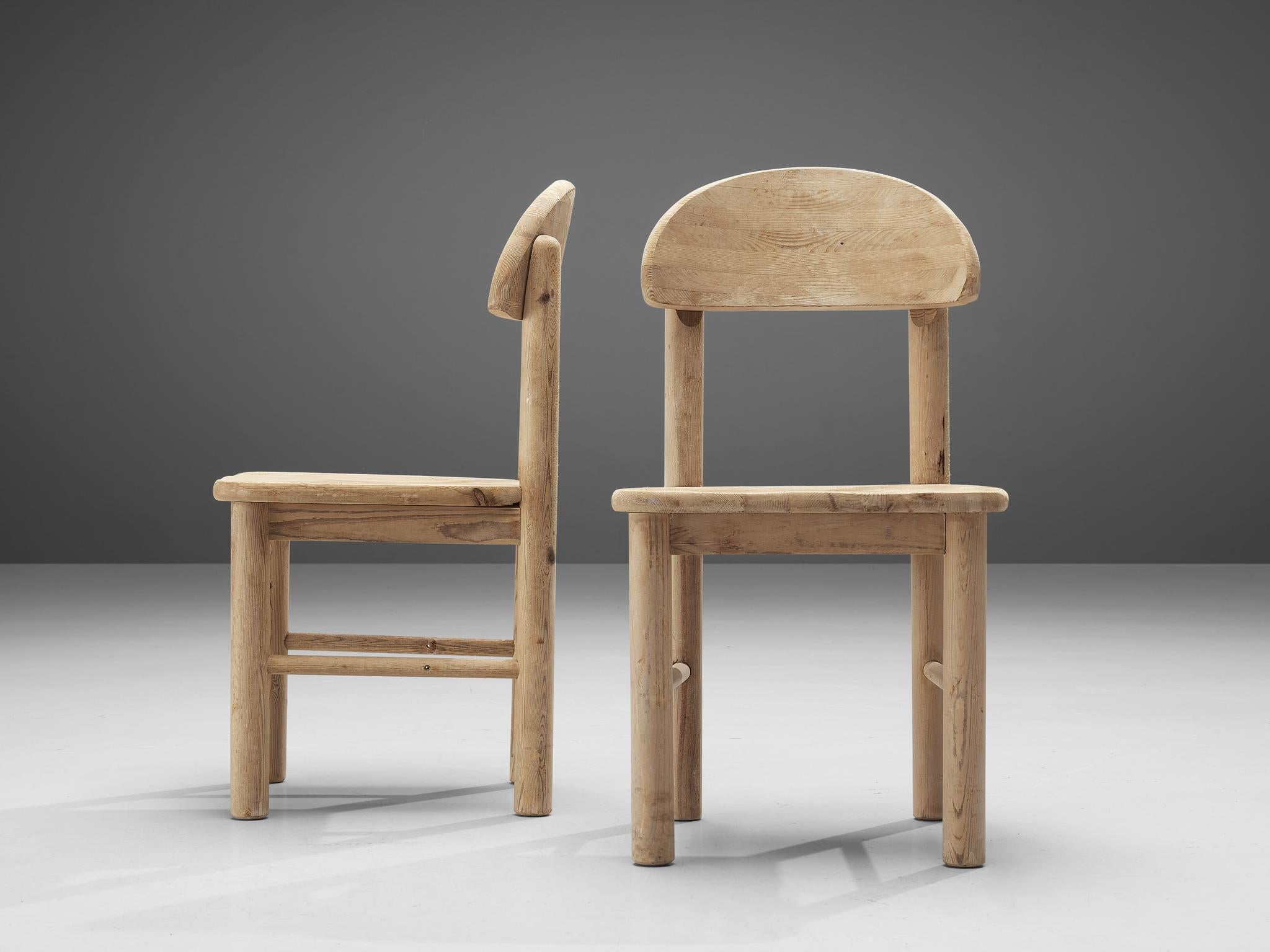 Scandinavian Modern Danish Set of Dining Chairs in Solid Pine