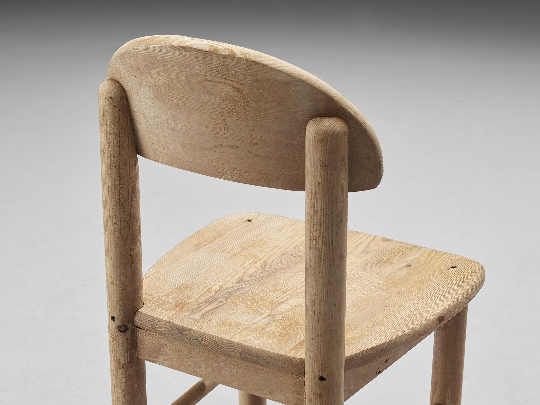 Late 20th Century Danish Set of Dining Chairs in Solid Pine