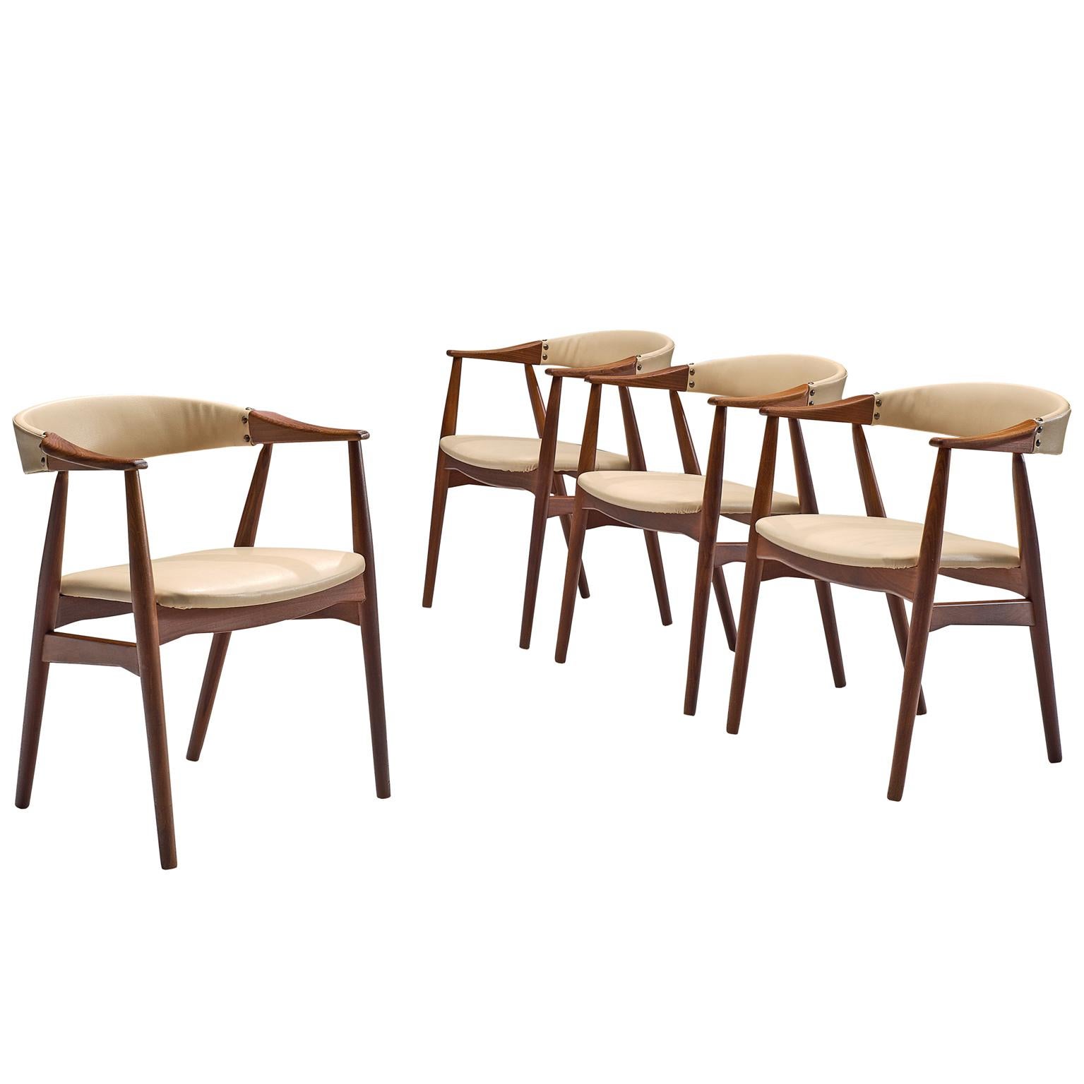 Danish Set of Walnut Dining Chairs