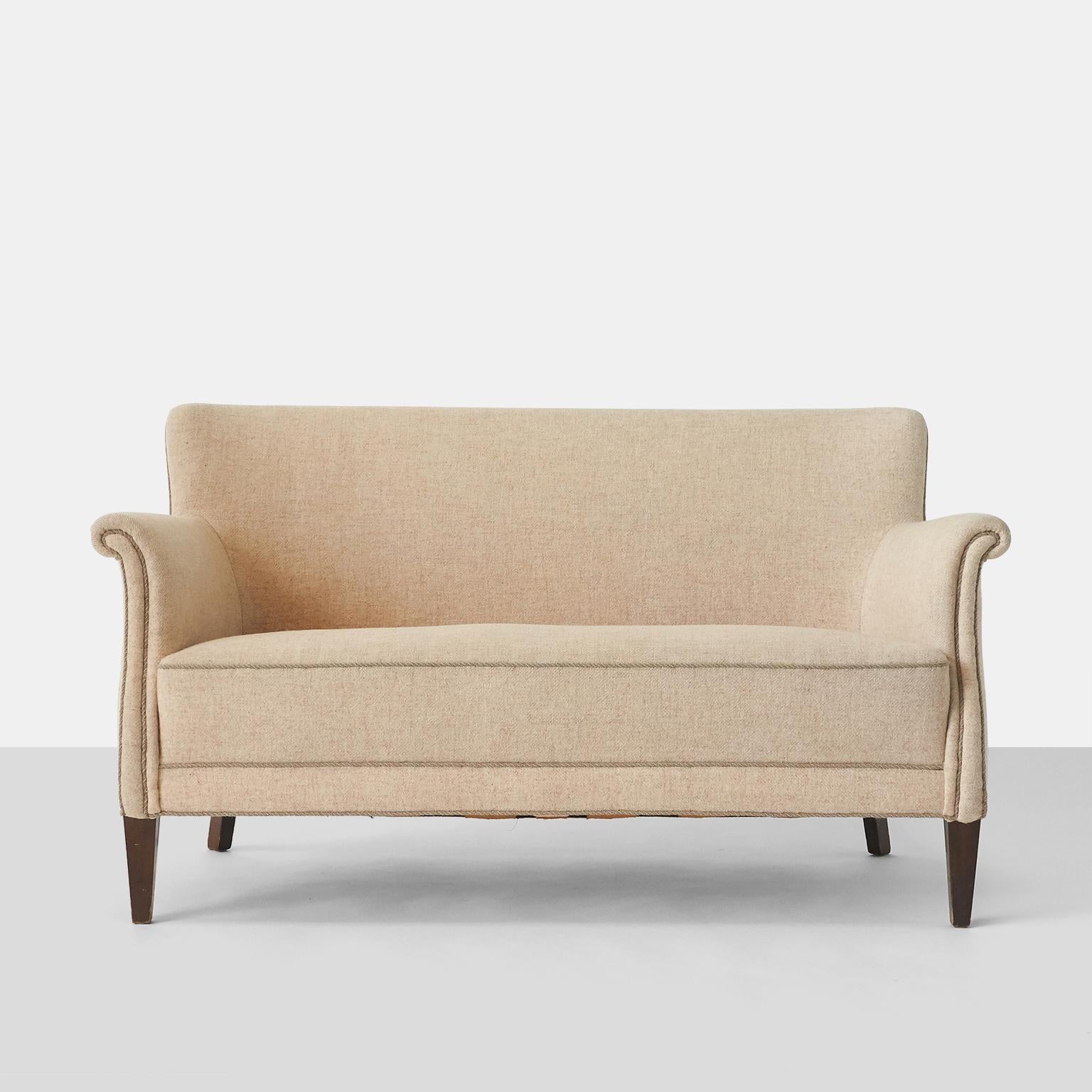 Modern Danish Settee For Sale