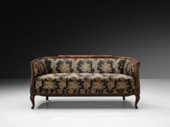 Danish Settee in Floral Upholstery