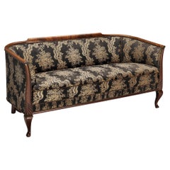 Used Danish Settee in Floral Upholstery