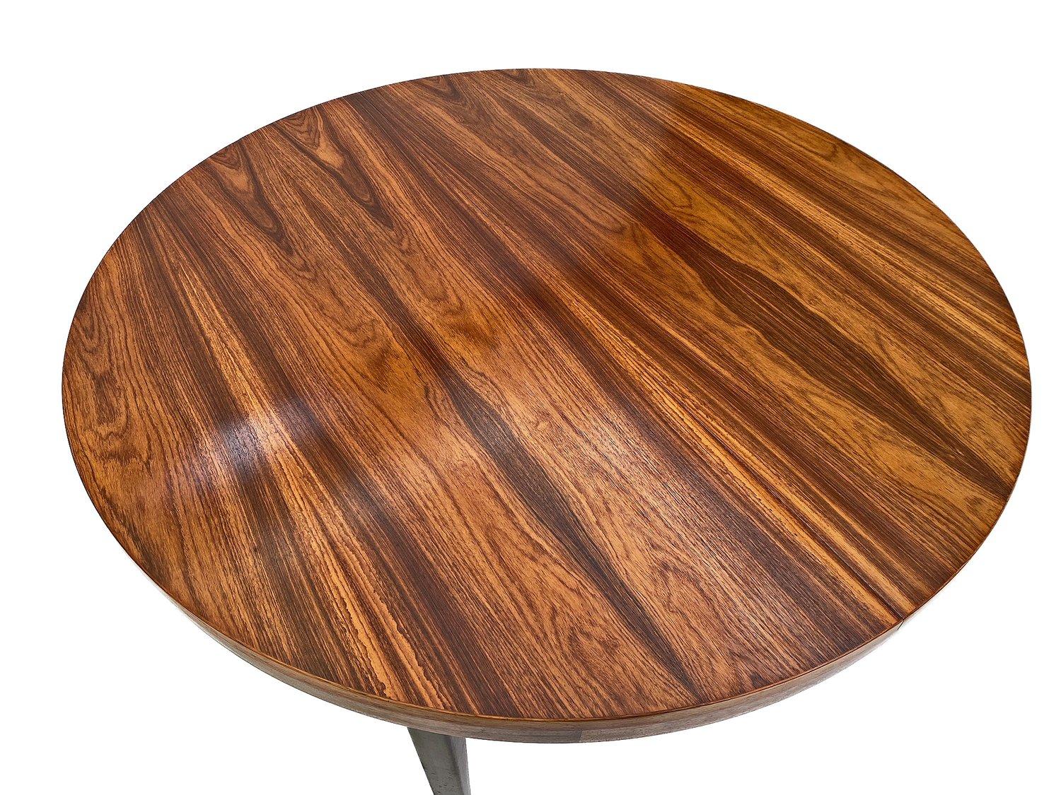 Severin Hansen for Haslev Rosewood Circular Extending Dining Table, Danish 1960s 11