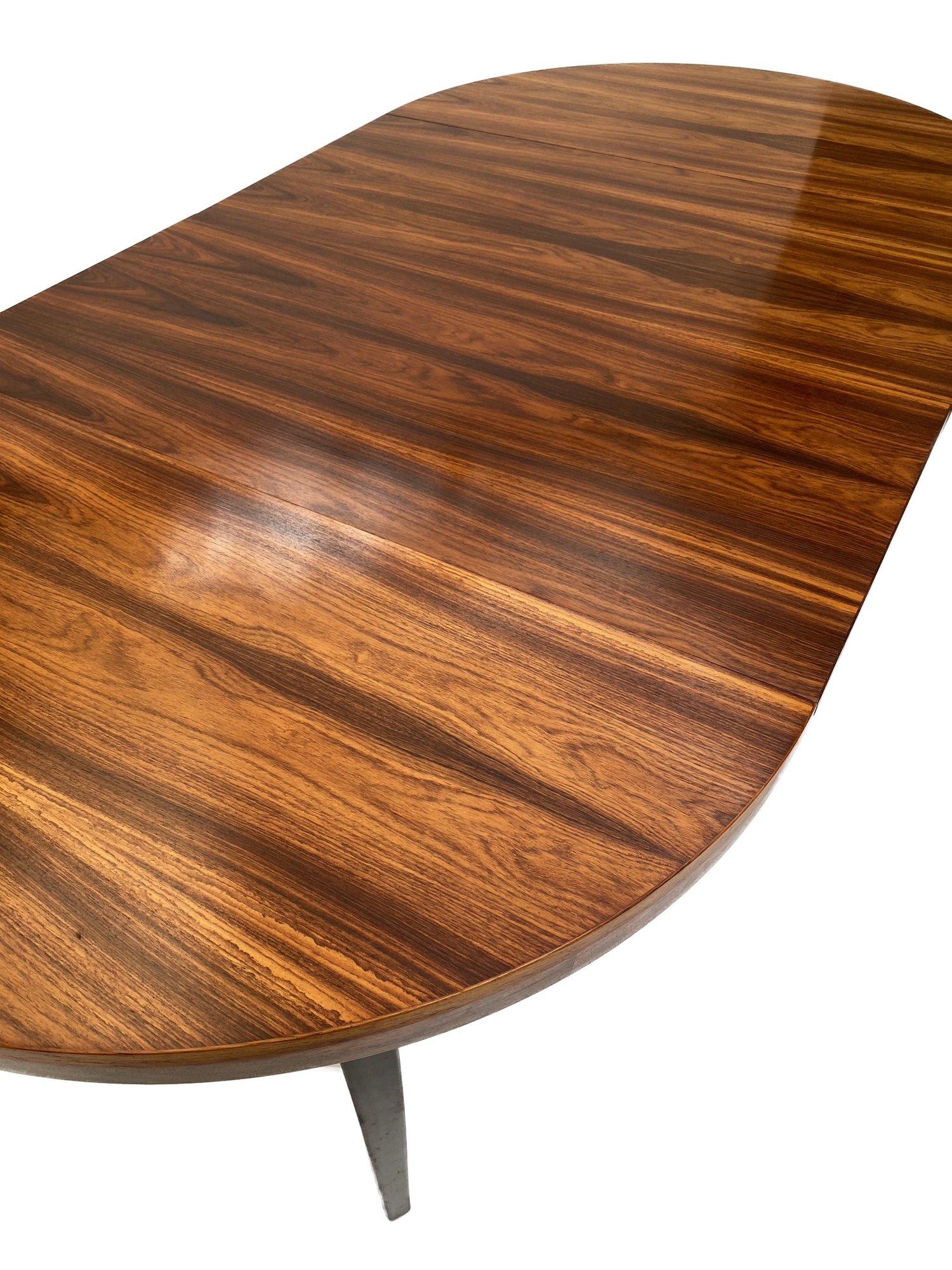 Mid-Century Modern Severin Hansen for Haslev Rosewood Circular Extending Dining Table, Danish 1960s