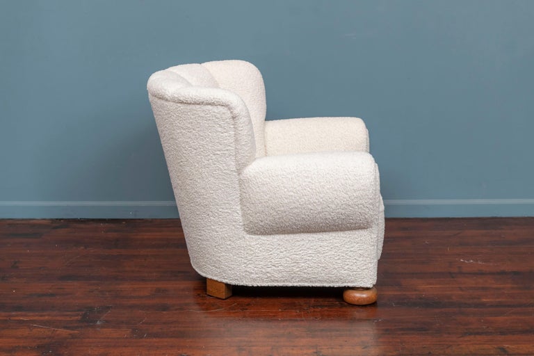 Mid-20th Century Danish Sheepskin Lounge Chair For Sale