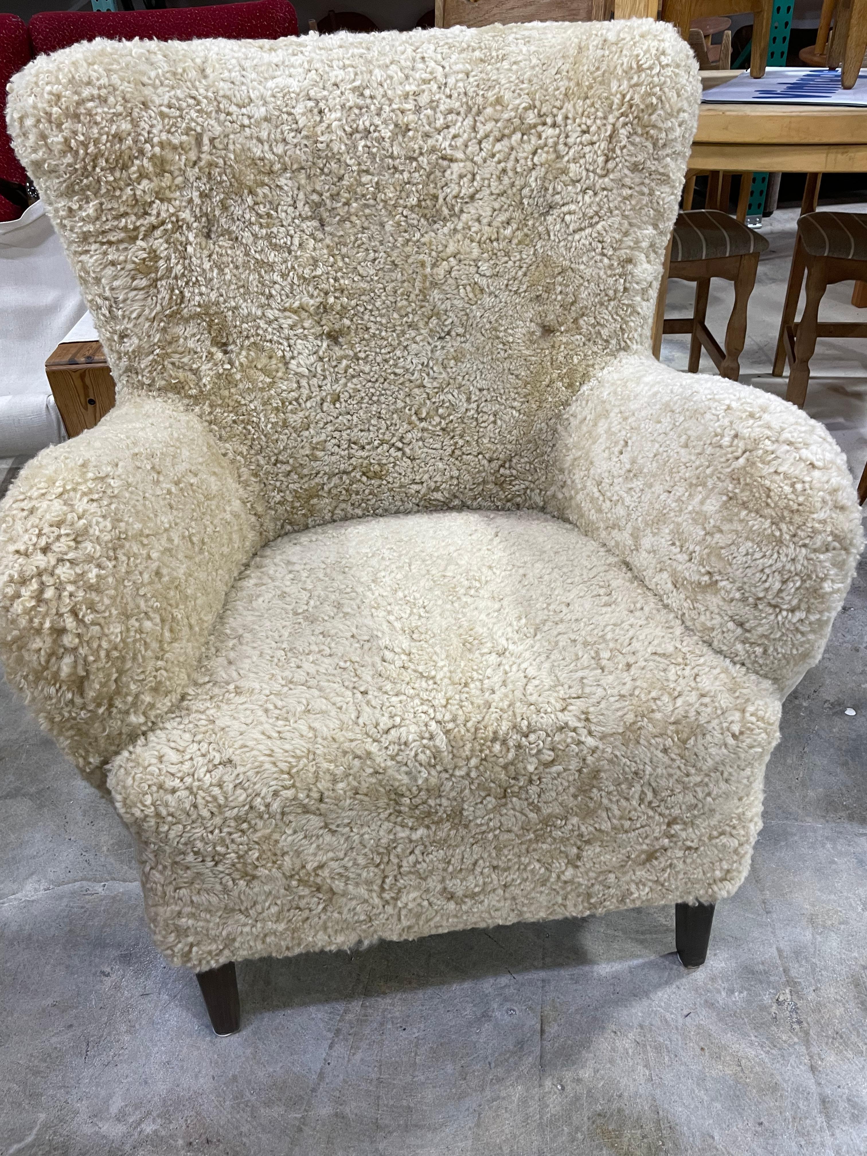 Danish Sheepskin Lounge Chair 3