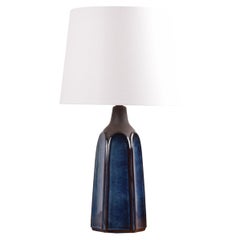 Lampe de bureau sculpturale danoise Sholm bleue par Einar Johansen, milieu des années 1960