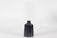 Danish Søholm Sculptural Table Lamp by Einar Johansen, Blue Glaze Mid-Century