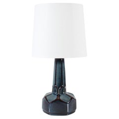 Lampada da tavolo danese Søholm Small di Einar Johansen, smalto blu Metà secolo