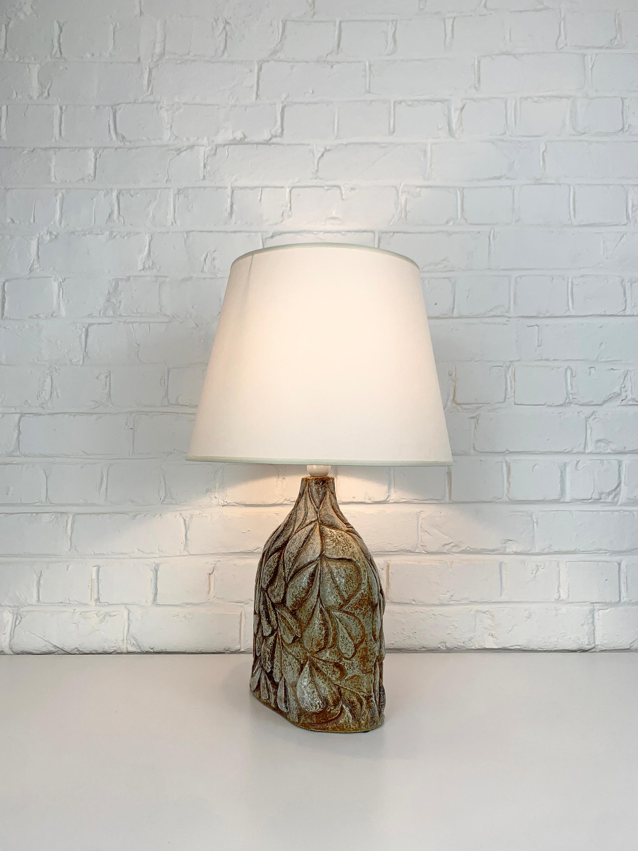 Scandinavian Modern Danish Søholm Stentøj ceramic table lamp, glazed stoneware design Haico Nitzsche For Sale