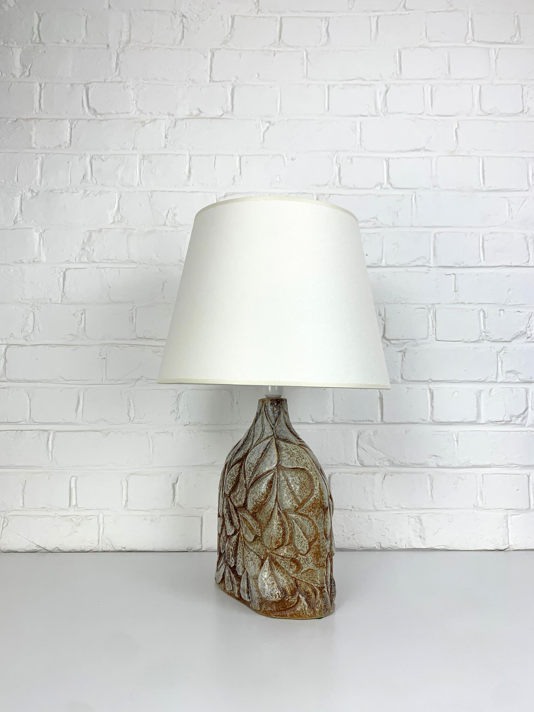 Danish Søholm Stentøj ceramic table lamp, glazed stoneware design Haico Nitzsche In Good Condition For Sale In Vorst, BE