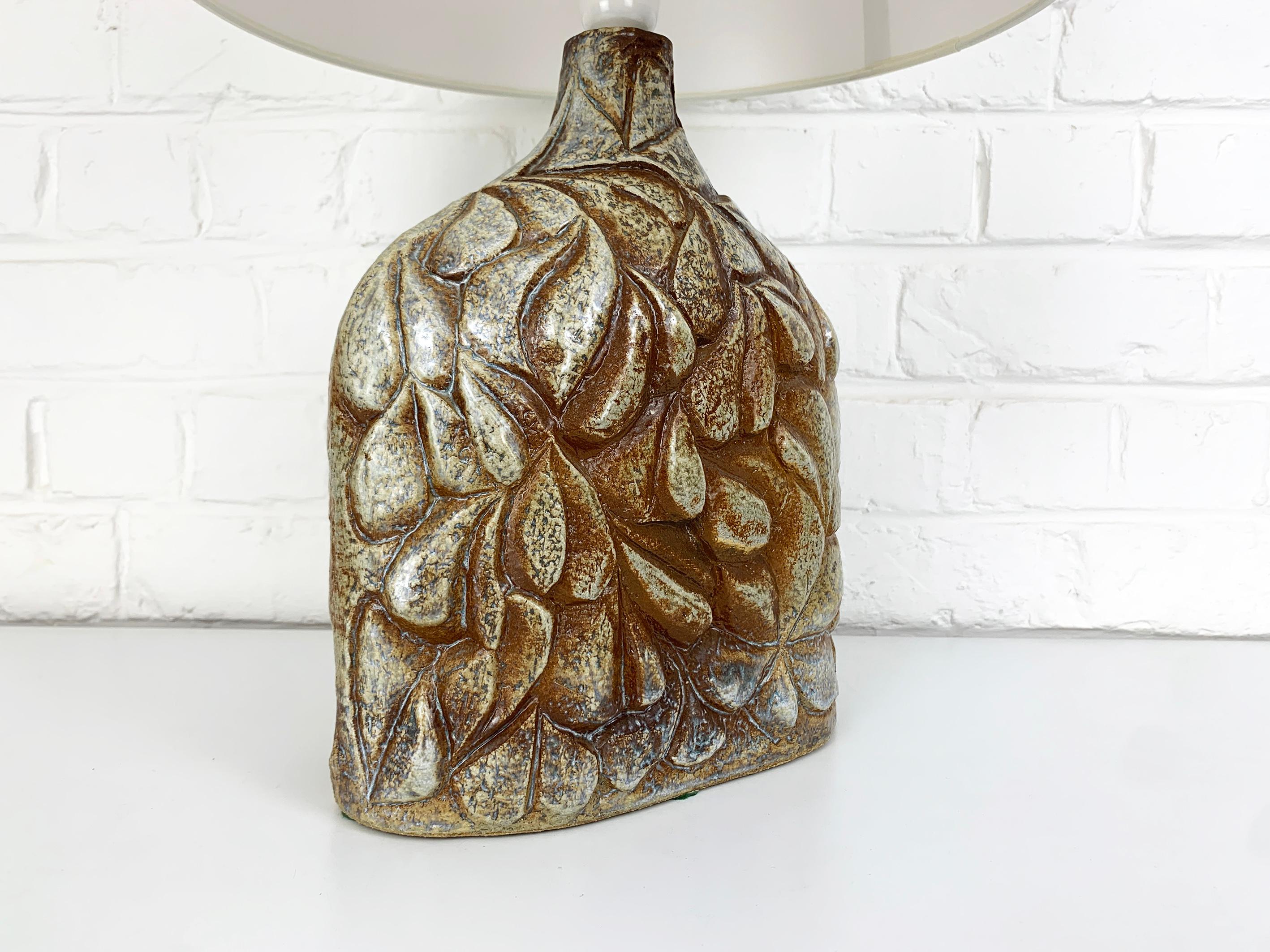 20th Century Danish Søholm Stentøj ceramic table lamp, glazed stoneware design Haico Nitzsche For Sale