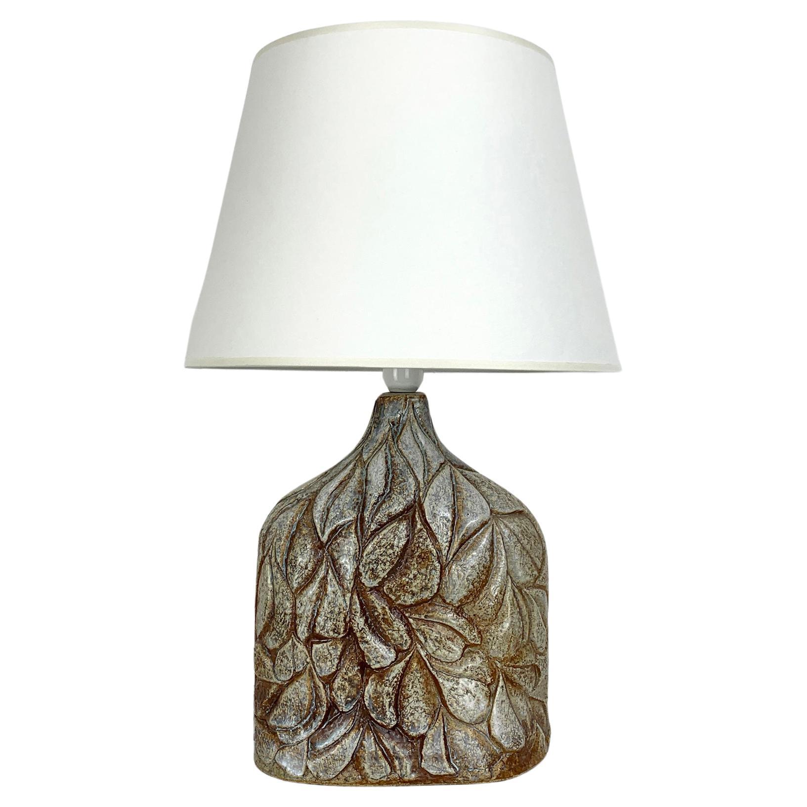 Danish Søholm Stentøj ceramic table lamp, glazed stoneware design Haico Nitzsche For Sale