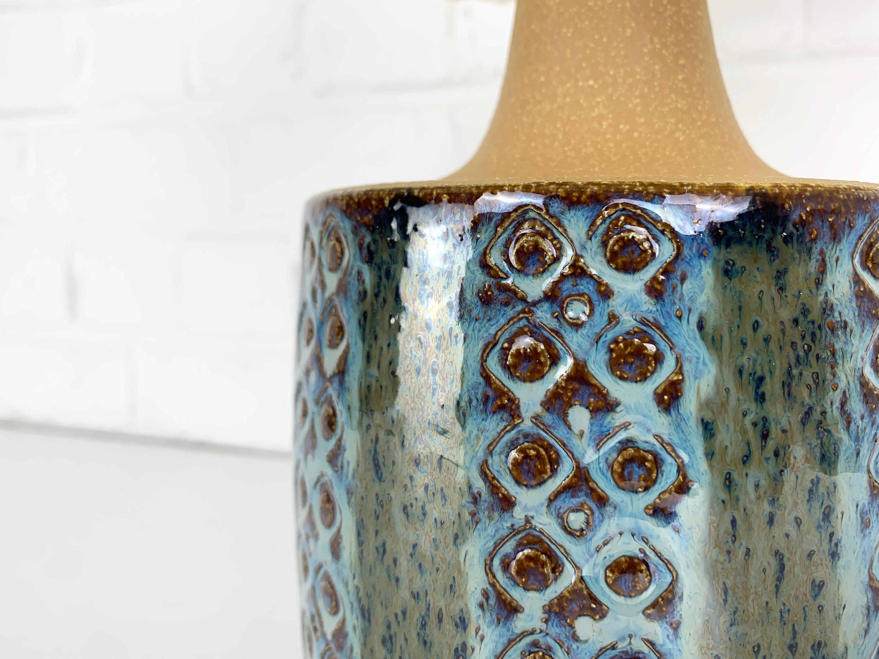Hand-Crafted Danish Søholm Stentøj ceramic table lamp Mid-Century Modern Stoneware For Sale