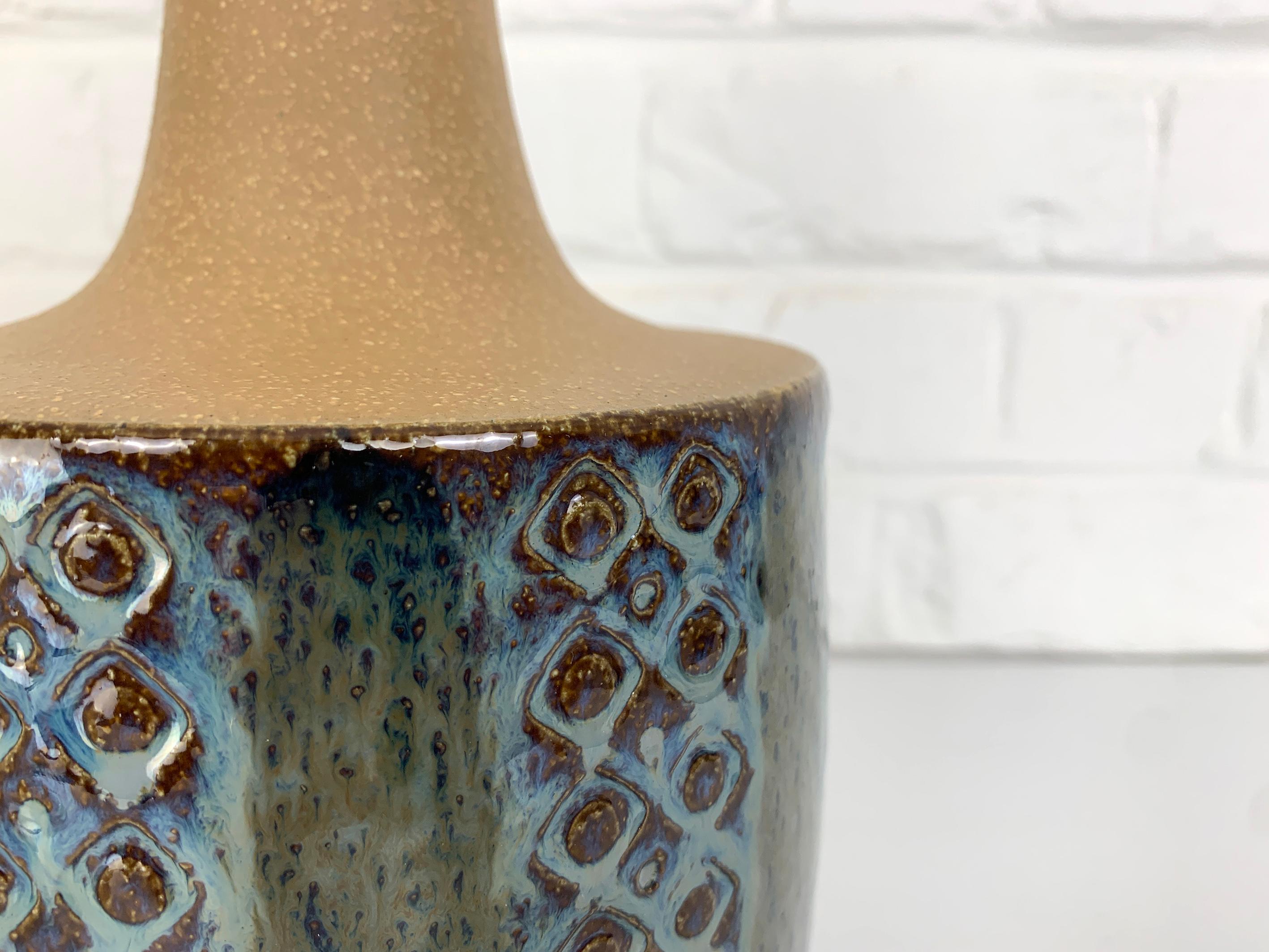 Danish Søholm Stentøj ceramic table lamp Mid-Century Modern Stoneware For Sale 1