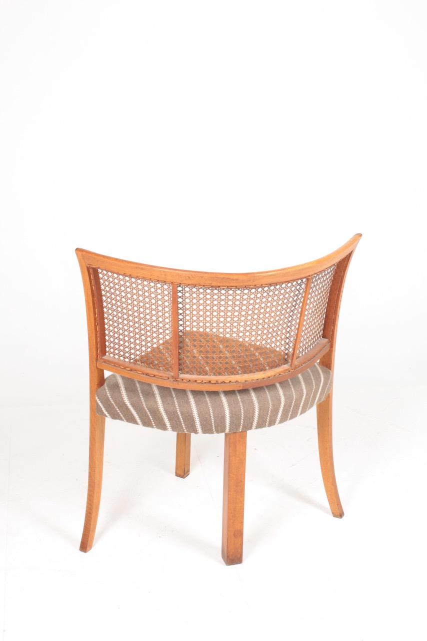 Danish Side Chair in Oak and Cane, 1940s In Good Condition In Lejre, DK