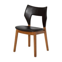 Danish Side Chair in Oak and Leather by Tove & Edvard Kindt-Larsen