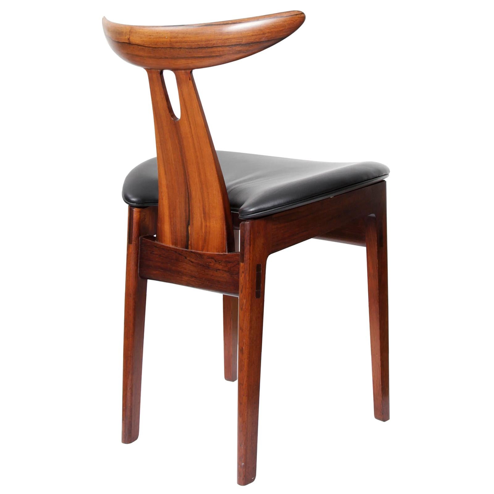 Danish Side Chair in Rosewood by Vilhelm Wohlert