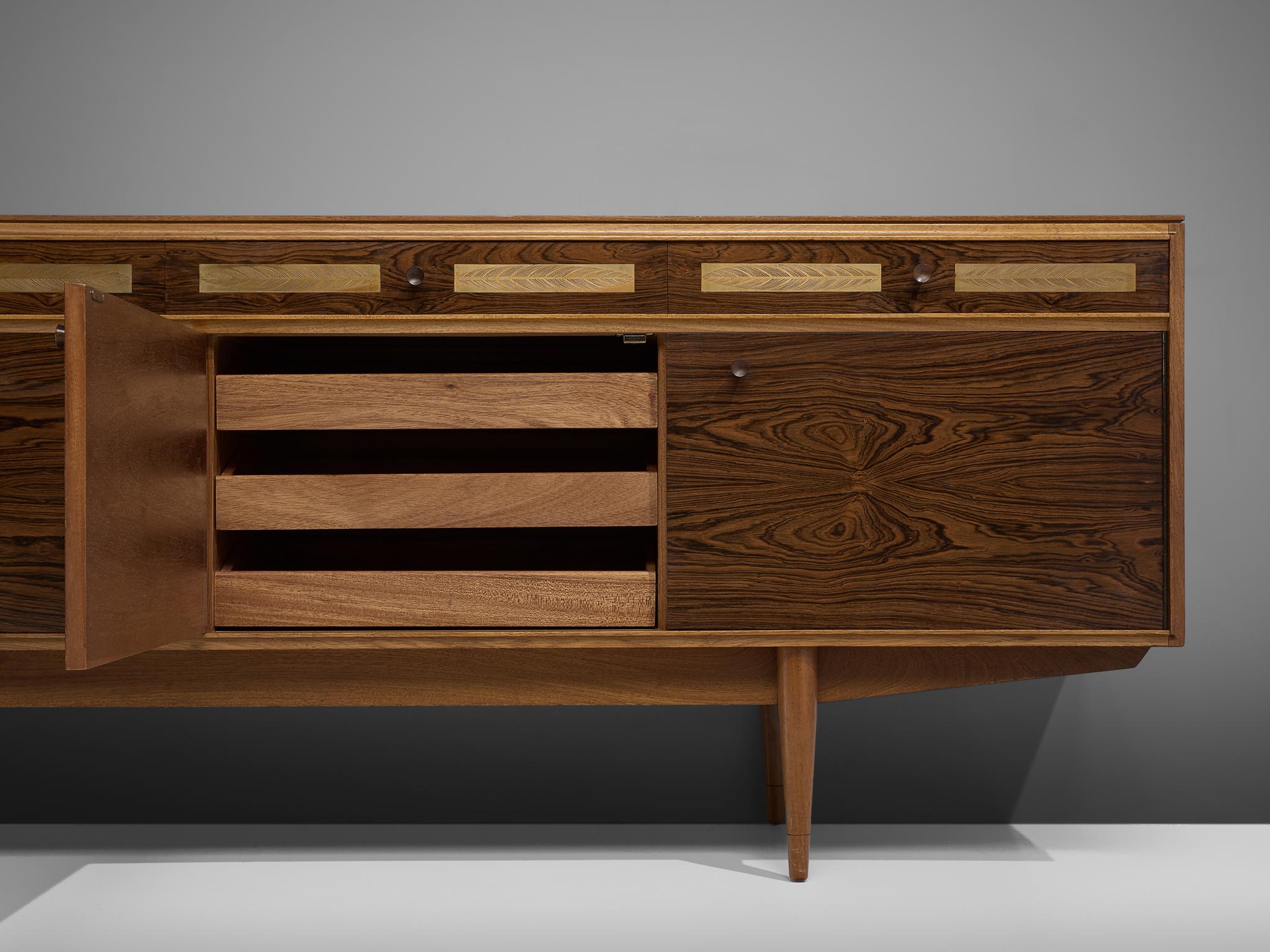 Danish Sideboard in Exotic Hardwood with Brass Details 5
