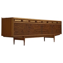 Danish Sideboard in Exotic Hardwood with Brass Details