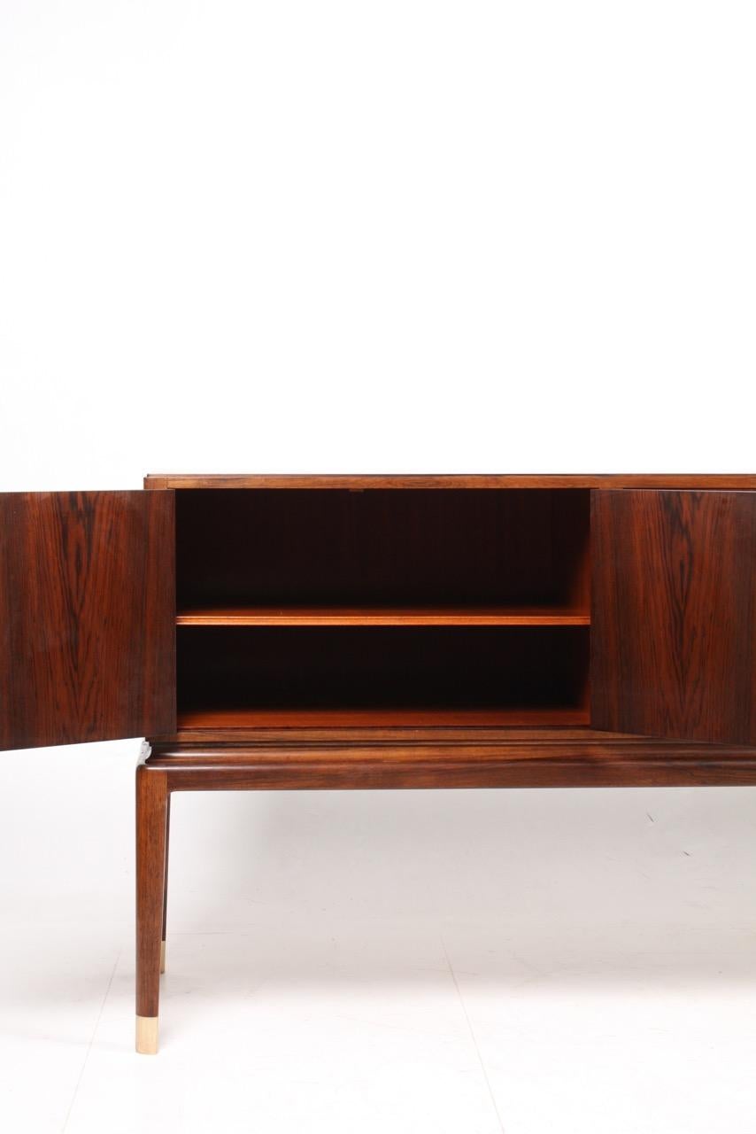 Danish Sideboard in Rosewood and Brass by Lysberg Hansen & Terp, 1940s 2