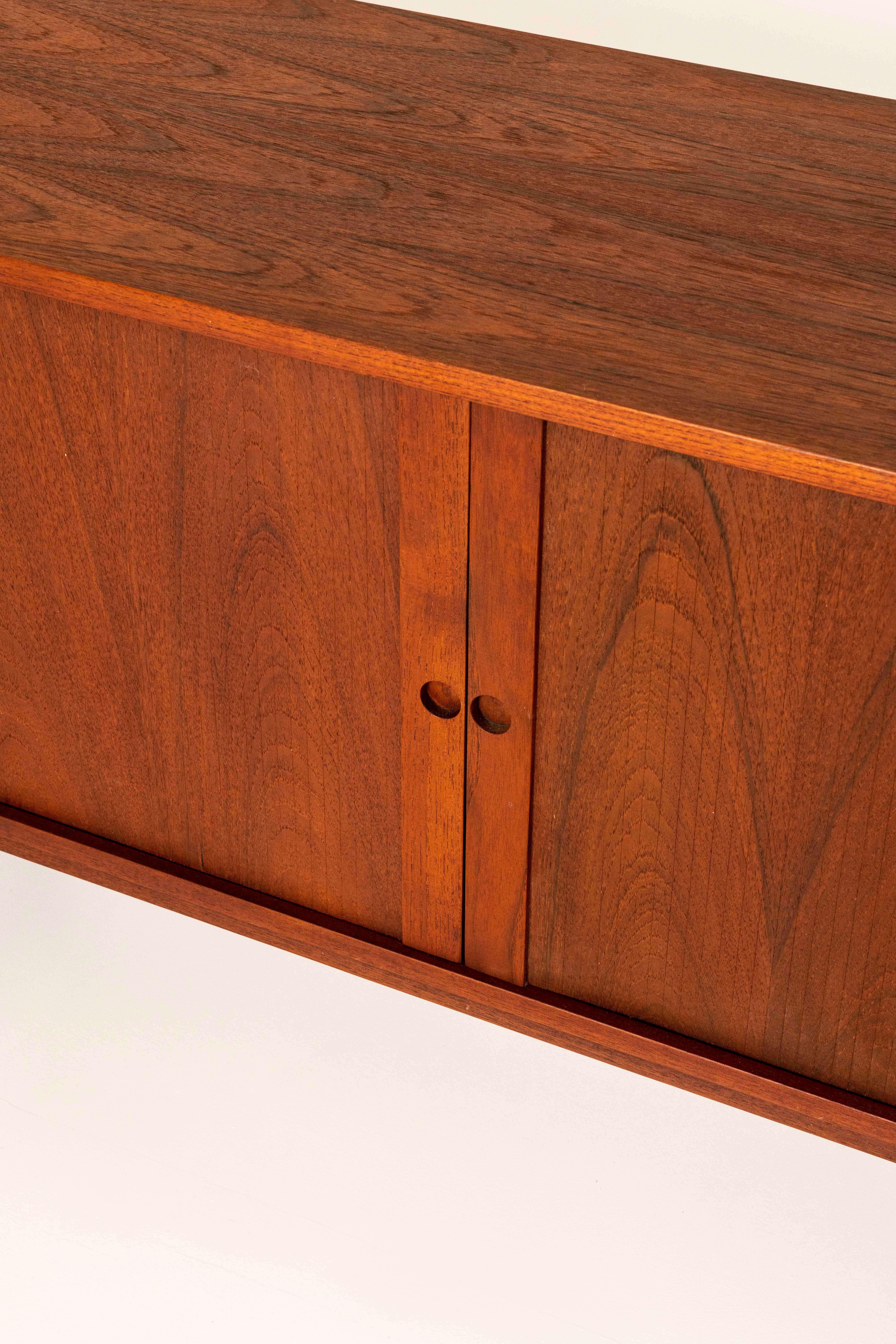 Danish Sideboard in Teak by Bruno Hansen with Colored Drawers For Sale 2