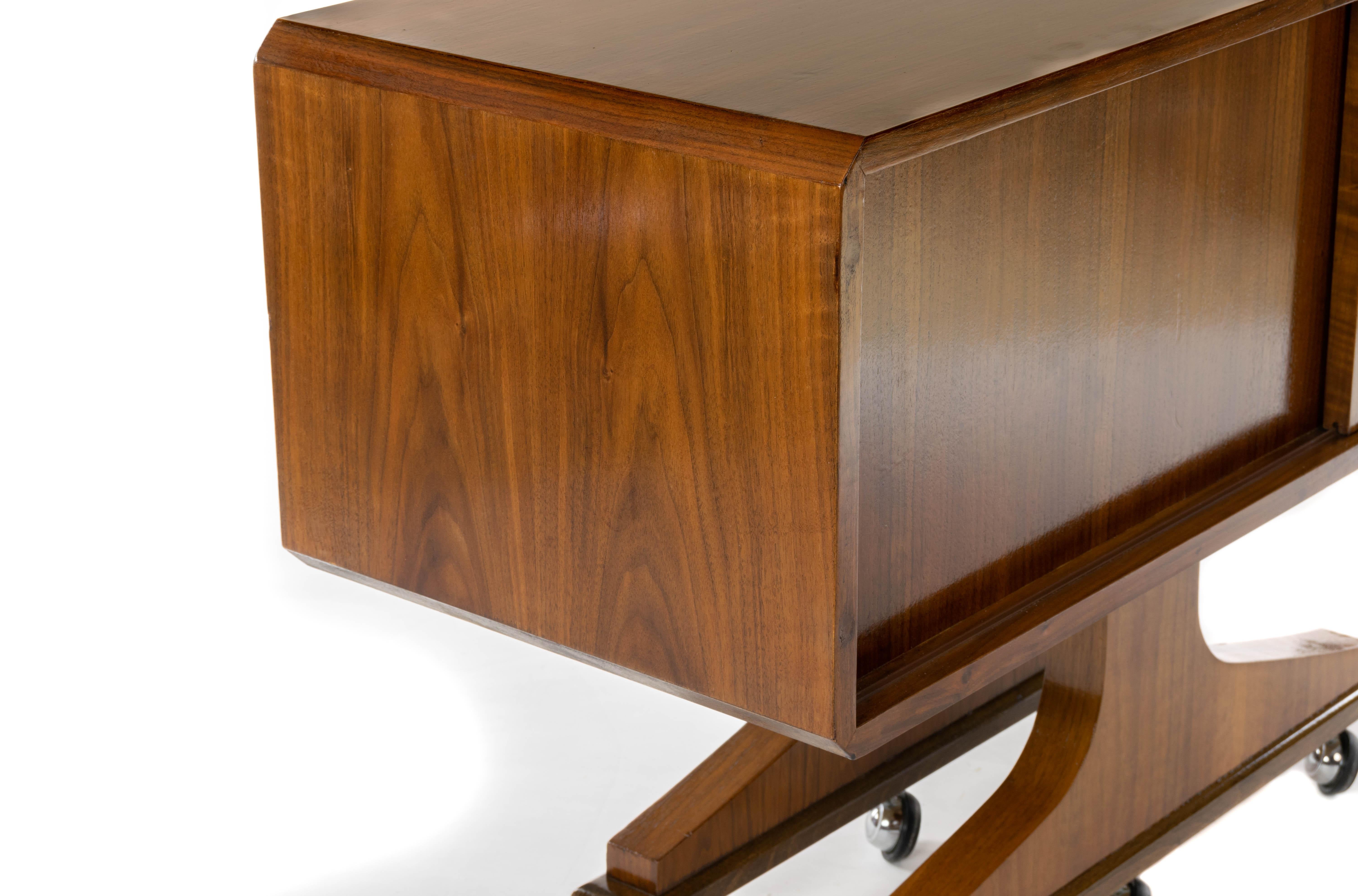 Scandinavian Modern Danish Sideboard Mid-Century Modern Double-Sided and Wheels after Clausen & Søn