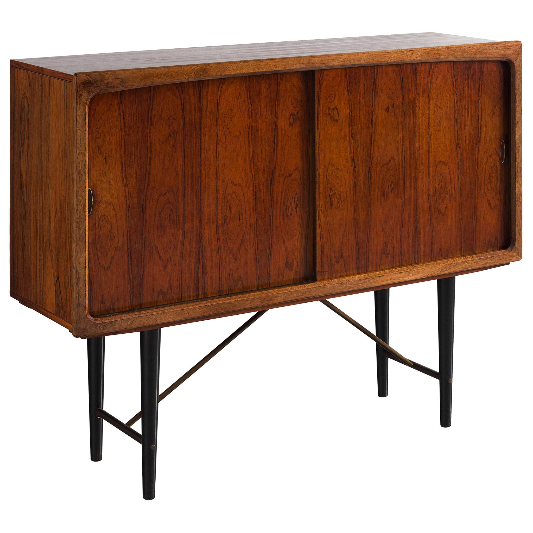 Danish Sideboard with Rosewood and Brass