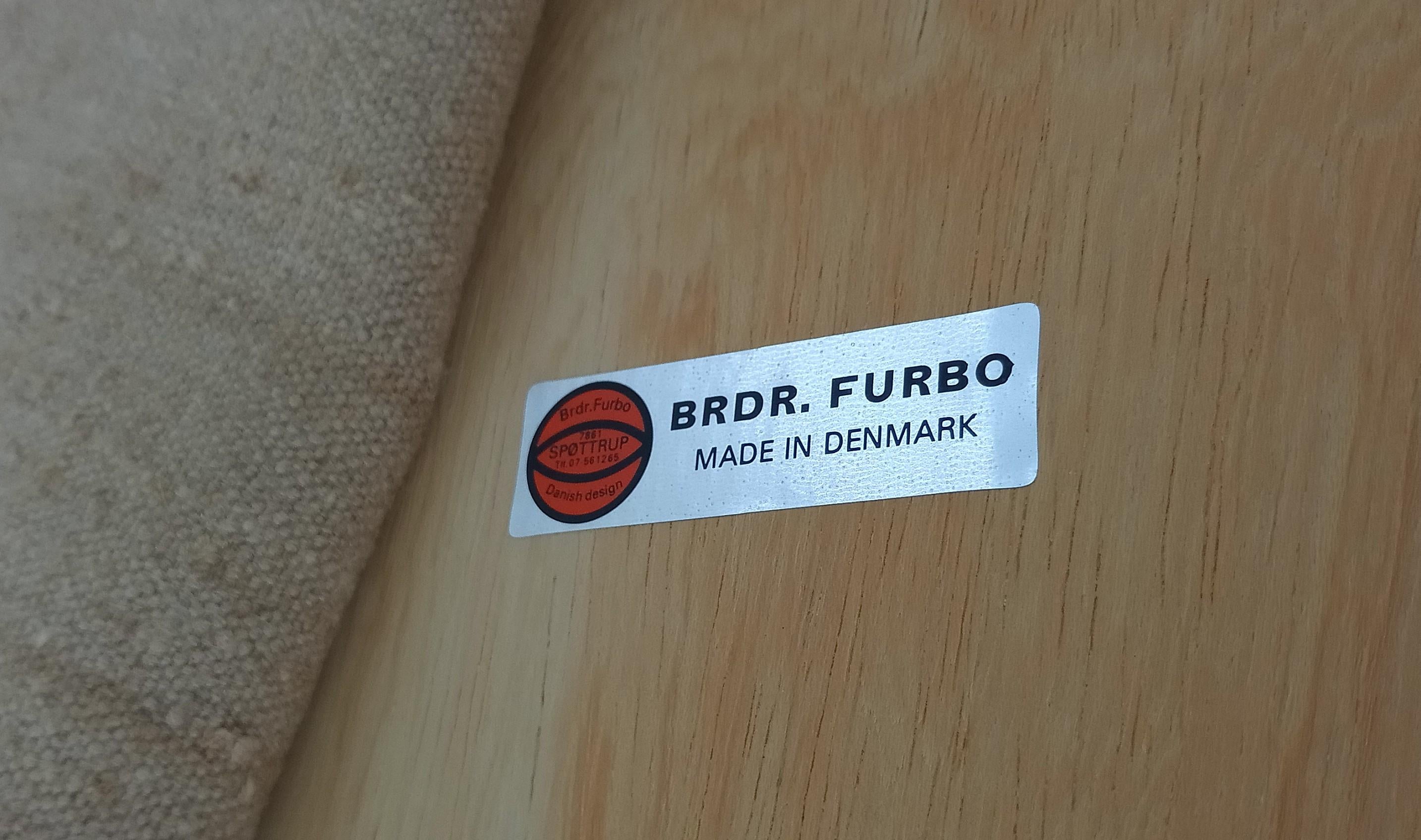 danish sidetable in birch by BRDR Furbo In Good Condition For Sale In Kiel, SH